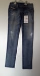 DIESEL GETLEGG JEAN STRETCH COUPE SLIM SKINNY LEG POUR FEMME W28/L34 BLEU DÉLAVÉ