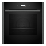 Neff B54CR71G0B - Slide and hide® N70 Series Graphite Built in Electric Single Oven - A+ energy