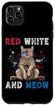 Coque pour iPhone 11 Pro Max Rouge Blanc Et Miaou