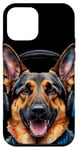 Coque pour iPhone 12 mini Berger Allemand Écouteurs Chien Alsacien Animaux Imprimé