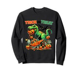 Trick or Treat Dinosaur Halloween Chaos Design for Kids Sweatshirt