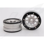 FR- Metsafil Beadlock Wheels PT- Ecohole Silver/Black 1.9 (2 pcs) - MT0050SB