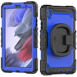 Case for Galaxy Tab A7 Lite 8.7 Inch Silicone Case with Sturdy Stand, Rotating Handle, Shoulder Strap for Samsung Galaxy A7 Lite 2021 SM-T220/T225/T227 Blue PC