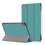 iPad Air 11 (2024) / Air 10.9 (2022/2020) - Tri-Fold läderfodral m/wake up/sleep - Grön