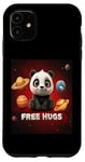 iPhone 11 FREE HUGS - PANDA IN SPACE / COSMIC bear for boys girls Case