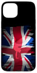 Coque pour iPhone 15 Plus Skater Great Britain Drapeau Board Jump Angleterre Union Jack