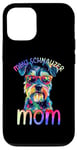 Coque pour iPhone 13 Pro Mini Schnauzer Mom Colorful Pop Art Mini Schnauzer pour femme