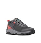 Columbia Trailstorm Ascend Waterproof, Chaussures de Trekking et de randonnée imperméables à Taille Basse, Dark Grey/Red Coral,