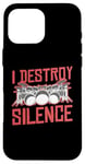 Coque pour iPhone 16 Pro Max Drums Instrument Funny Playing Musical Leçon