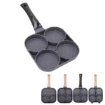 As 4 Hole Frying Pan Non Stick Heat Resisting Omelet Pan For Pancakes Burgers