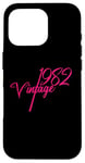 Coque pour iPhone 16 Pro 1982 Rose anniversaire fille 42ème année '82