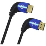 Oehlbach - Câble de raccordement hdmi Fiche mâle hdmi-a, Fiche mâle hdmi-a 1.00 m noir D1C42540 Ultra hd (8K), coudé à 90