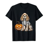 Cocker Spaniel Skeleton Jack O Lantern Funny Dog Halloween T-Shirt