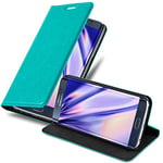 cadorabo Coque pour Samsung Galaxy S6 Edge en Turquoise PÉTROLE - Housse Protection avec Fermoire Magnétique, Stand Horizontal et Fente Carte - Portefeuille Etui Poche Folio Case Cover