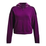 Women's Under Armour UA Journey Fleece Pullover Hoodie in Purple