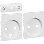 LK Fuga tangent/afdækning for stikkontakt med timer, 1½ modul, Hvid