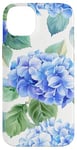 Coque pour iPhone 14 Plus Aquarelle Floral Bleu Hortensias Pretty Blue Floral