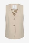 co’couture - Väst VolaCC Curve Vest - Beige