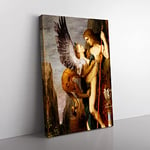 Big Box Art Gustave Moreau Oedipus and The Sphynx Canvas Wall Art Print Ready to Hang Picture, 76 x 50 cm (30 x 20 Inch), Multi-Coloured