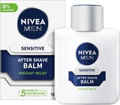 NIVEA MEN Sensitive Post Shave Balm (100ml), 0% Alcohol with Chamomile and Vitam