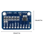 1pc 16‑Bit I2C ADC Development Board Analog To Digital Converter Module TOU