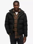 Superdry Everest Hooded Puffer Jacket, Black