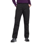 Peter Storm WoMens Nebraska Lightweight Walking & Hiking Trousers with Multiple Pockets - Black - Size 10 Long