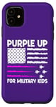 iPhone 11 Purple Up US Flag Fighter Jet Military Kids Military Child Case