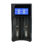 Batteriladdare SW-3 med LCD-display för 2x 18650 batterier