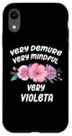 iPhone XR Violeta Personalized Very Demure Very Mindful Violeta Name Case