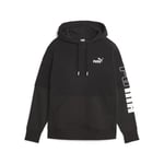 PUMA Sweat à Capuche à col Montant Power Colorblock pour l'hiver Sudation Femme, Noir, L