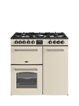 Belling Farmhouse 90DF Dual Fuel Range Cooker, Cream