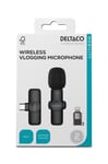 Deltaco Wireless Vlogging microphone USB-C/Lightning single pack