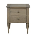 SALE Chloe Two Drawer Bedside Cabinet Weathered mindi wood grey wood tone C2