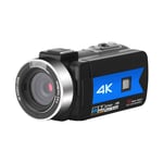 Caméra vidéo Zoom 4K Caméscope pour Youtube Diffusion en Direct Vision Nocturne IR Enregistreur vidéo HD DV Appareil Photo Numérique WiFi APP Controle Stabilisation d'Image 5 Axes Anti-Secousse,Bleu