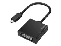 Hama - Video Adapter - 24 Pin Usb-C (Hann) Til Dvi (Hunn) - Thunderbolt 3 - 4K-Støtte - Svart