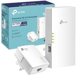 TP-Link TL-WPA7817 KIT, AV1000 Powerline AX1500 Wi-Fi 6 Kit, Plug and Play, EasyMesh, Gigabit Ethernet Port.