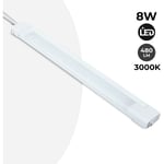 Réglette LED sous meuble cuisine 8W - 50cm - Blanc Chaud