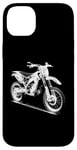 Coque pour iPhone 14 Plus Dirt Bike 3D Wireframe – Vintage Moto Lover