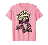 Let's Go Girls t Shirt Pink Leopard Print Cowboy Hat Cowgirl T-Shirt