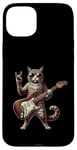 Coque pour iPhone 15 Plus Retro Cat Rock Music Men Kids Women Funny Kitten Cat Rock