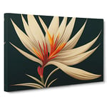 The Bird Of Paradise Flower Vol.4 Canvas Wall Art Print Ready to Hang, Framed Picture for Living Room Bedroom Home Office Décor, 30x20 Inch (76x50 cm)