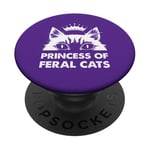 Princess Of Feral Cats Amoureux des chatons PopSockets PopGrip Adhésif