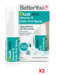 BetterYou DLUX 4000 Vitamin D Daily Oral Spray - 15ml - 2 pack