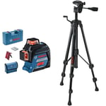 Bosch Professional Niveau Laser Lignes GLL 3-80 + Bosch Professional Trépied pour lasers et niveaux BT 150