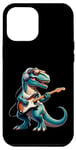 Coque pour iPhone 14 Pro Max Dinosaure Avec Guitare Pour Musicien Guitariste Guitare