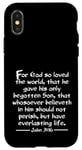 iPhone X/XS John 3:16 Whole Verse King James Bible For God So Loved KJV Case