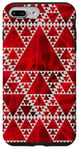 Coque pour iPhone 7 Plus/8 Plus Rouge Sierpinski Triangles Fractales Géométrie Math Formes Mania