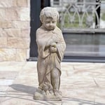 La Grande Prairie - Statue Putti saison hiver 70x20x20cm - Blanc antique