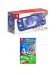 Nintendo Switch Lite Blue Console With &Amp; Sonic Superstars
